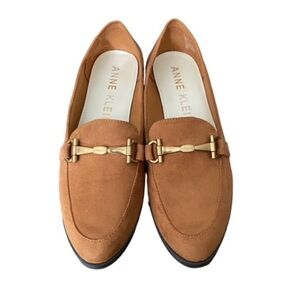 Anne Klein Iflex Brown Suede Moccasin Loafers Woman's Work Career Teacher Sz 10